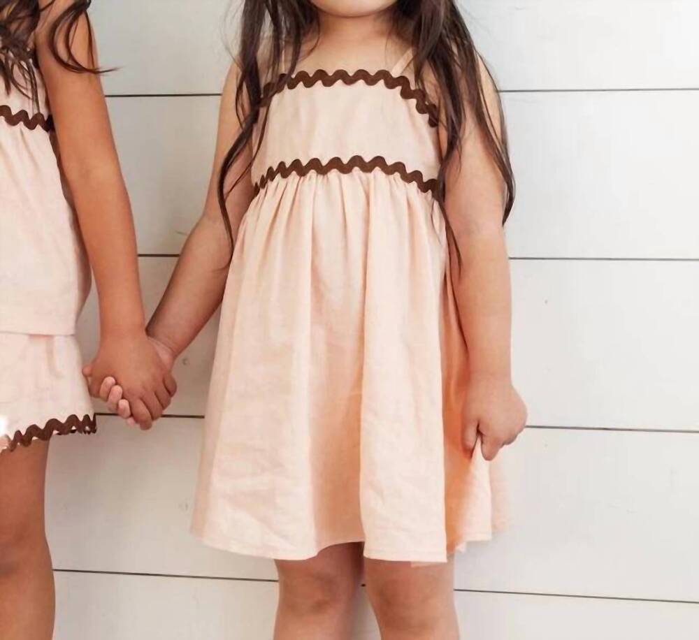 NEW RYLEE + CRU ric rac dress in blush